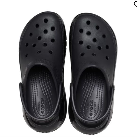 NEW Crocs Black Mega Crush Clog Super Cool Platform Shoes Y2K Sizes W8 & W10 - Picture 2 of 6